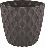 Горшок для цветов с фиксируемым поддоном InGreen коллекция Wave, пластиковый, 1,4л, 145мм, 145х145х132 (IG6501)