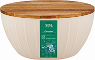 Салатник Sugar&Spice Розмарин 2,8л с деревянной крышкой