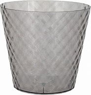 Горшок для цветов с дренажной вставкой InGreen коллекция Manhattan Cristallo, пластиковый, с дренажной вставкой, 1,6л, 160мм, 160х160х146 (IG6711)