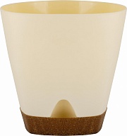 Горшок для цветов с прикорневым поливом InGreen коллекция Wood, пластиковый, 4л, 200мм, 200х200х190 (IG6101)