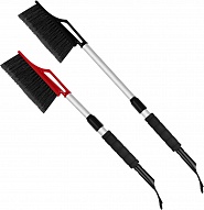 Щетка для снега телескопическая Spin&Clean коллекция Techno, морозостойкий пластик, мягкая ручка, 870х98х71 (SC8007)