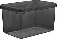 Банка для сыпучих продуктов Plast Team коллекция BLACK, 0,55л, прямоугольная, 125х85х73 (PT1706)