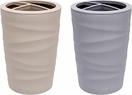 Стакан для ванной комнаты Keeplex коллекция Wave, с разделителями, soft-touch, 76х76х114 (KL3305)