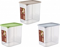 Банка для сыпучих продуктов Sugar&Spice коллекция Vanilla, система идентификации крышек, гибкая крышка, 1,5л, прямоугольный, 140х105х146 (SE168210)