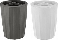 Стакан для ванной комнаты Keeplex коллекция Rock'n'Roll, с разделителями, soft-touch, 0,34л, 78х78х105 (KL3415)