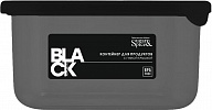 Контейнер для продуктов Sugar&Spice коллекция BLACK, гибкая крышка, 0,4л, квадратный, 105х105х55 (SE167910)